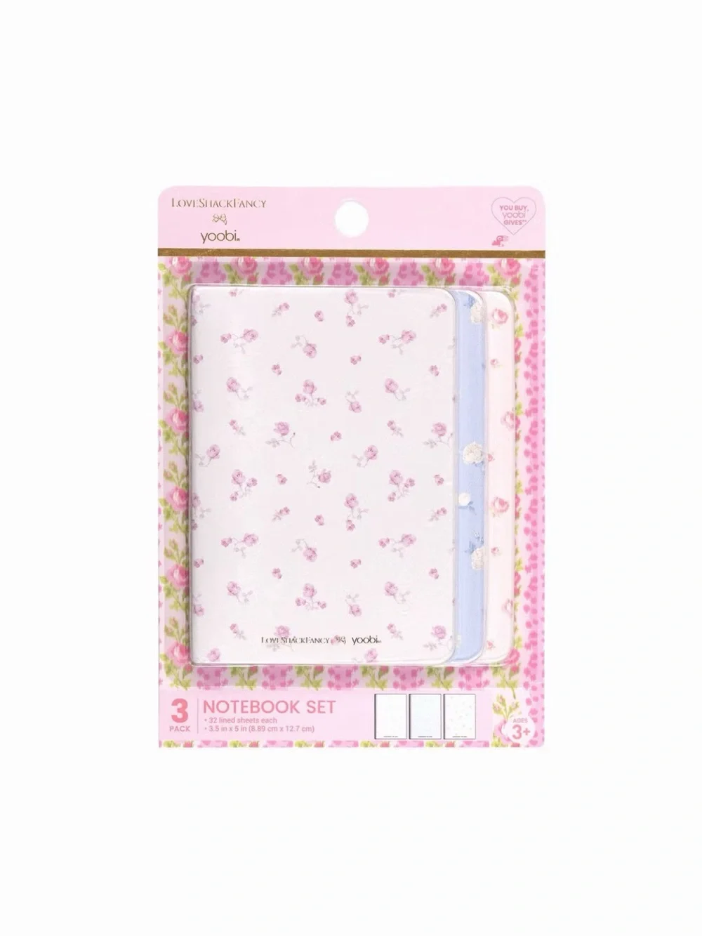 LoveShackFancy Set of 3 Notebooks and 3pk Mini Journals